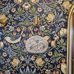 Vintage Silver Sequin & Hand Beaded Clutch